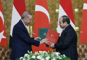 Read more about the article إردوغان والسيسي يدعوان إلى وقف إطلاق نار فوري في غزة.. ويشيدان بعلاقات بلديهما