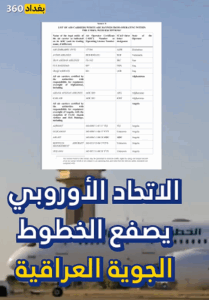 Read more about the article الإتحاد الأوروبي وشركات الطيران العراقية