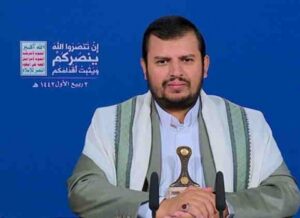 Read more about the article الحوثي: إسنادنا لغزة مستمر وسنستهدف سفن أي شركة تتعامل مع العدو ونفذنا هذا الاسبوع عمليات بـ10 صواريخ وطائرات مسيرة منها استهداف مطار اللد