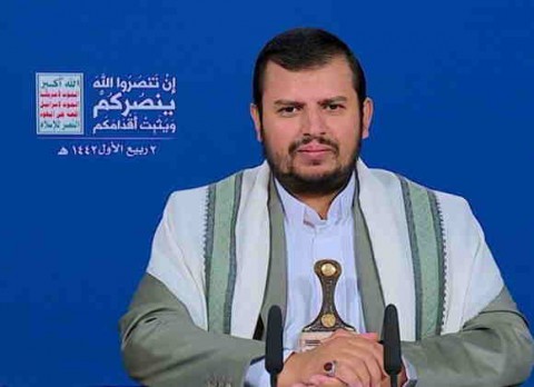 You are currently viewing الحوثي: إسنادنا لغزة مستمر وسنستهدف سفن أي شركة تتعامل مع العدو ونفذنا هذا الاسبوع عمليات بـ10 صواريخ وطائرات مسيرة منها استهداف مطار اللد