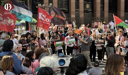 You are currently viewing “اقطعوا العلاقات الآن”… برازيليون يتظاهرون دعماً لغزة ورفضاً لتواطؤ بلادهم