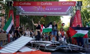 Read more about the article إلغاء المرحلة الأخيرة من سباق إسبانيا للدراجات بسبب تظاهرات رافضة للحرب على غزة