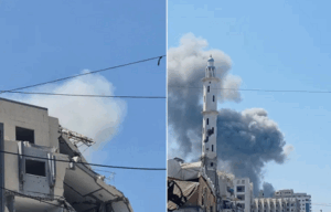 Read more about the article الكيان الصهيوني يفجر برج طيبة وترتكب مجزرة بحق نازحين في غزة وسط تصاعد الغارات