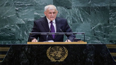 You are currently viewing الرئيس العراقي من نيويورك: إقامة دولة فلسطين هي المدخل لتحقيق الأمن الإقليمي