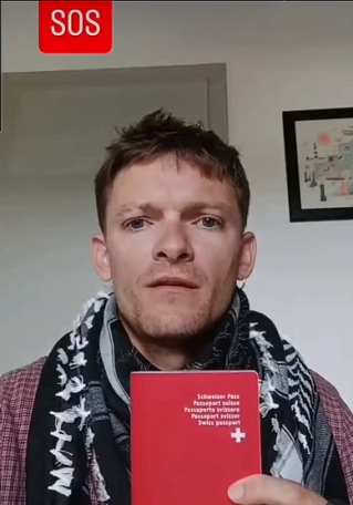 You are currently viewing مختطف سويسري ضمن اسطول الصمود من قبل النظام الصهيوني