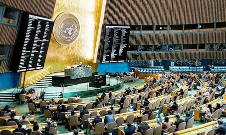 You are currently viewing الجمعية العامة تعتمد قرارا بغالبية ساحقة يؤكد على حق الشعب الفلسطيني في تقرير المصير