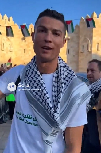 You are currently viewing كريستيانو رونالدو يدعم فلسطين