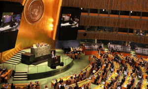 Read more about the article الجمعية العامة للأمم المتحدة تطالب الكيان بالالتزام برأي محكمة العدل الدولية بشأن أنشطته في الأرض الفلسطينية المحتلة