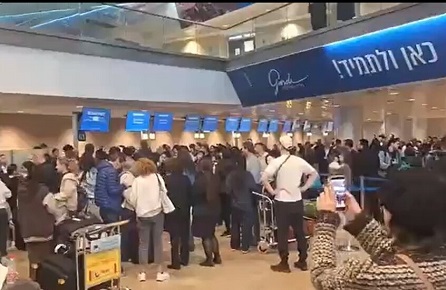 You are currently viewing فوضى عارمة في مطار بن غوريون الإحتلال