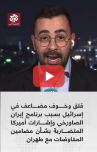 Read more about the article خوف مضاعف في فلسطين المحتلة بسبب برنامج إيران الصاورخي وإشارات أميركا المتضاربة بشــأن ملفات المفاوضات