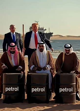 You are currently viewing فيديو مضحك عن ترامب ونتنياهو وقادة عرب