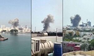 Read more about the article صحيفة: إيران ألحقت دمارا واسعا بمقر الأسطول الأمريكي في البحرين.. وواشنطن تفكر في تقليص وجودها بالسعودية والكويت والانتقال إلى إسرائيل
