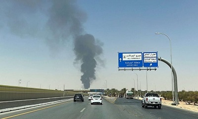You are currently viewing ألسنة لهب وتصاعد دخان قرب مطار الرياض