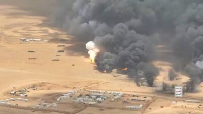 اليمن: الإعلام الحربي ينشر مشاهد استهداف شاحنات عسكرية قادمة من السعودية