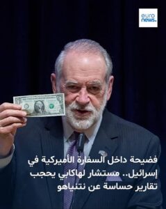 Read more about the article فضيحة داخل السفارة الأميركية في فلسطين المحتلة.. مستشار لهاكابي يحجب تقارير حساسة عن نتنياهو